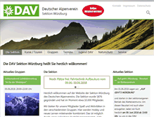 Tablet Screenshot of dav-wuerzburg.de